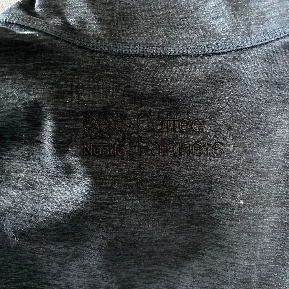 North Face 1/2 Zip Jacket Mens L Gray Fleece‎ Hiking Mid Layer